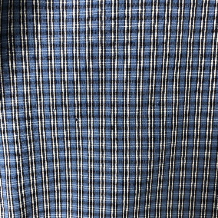 90s~00'S Timberland short sleeve button down check shirt men's size M vintage cotton Blue type light blue Vintage Second Hand