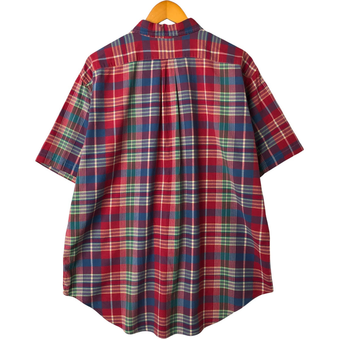 Ralph Lauren CLASSIC FIT Classic Fit Madras Check Short Sleeve Button Down Check Shirt Men's XXL cotton multicolor Vintage Second Hand