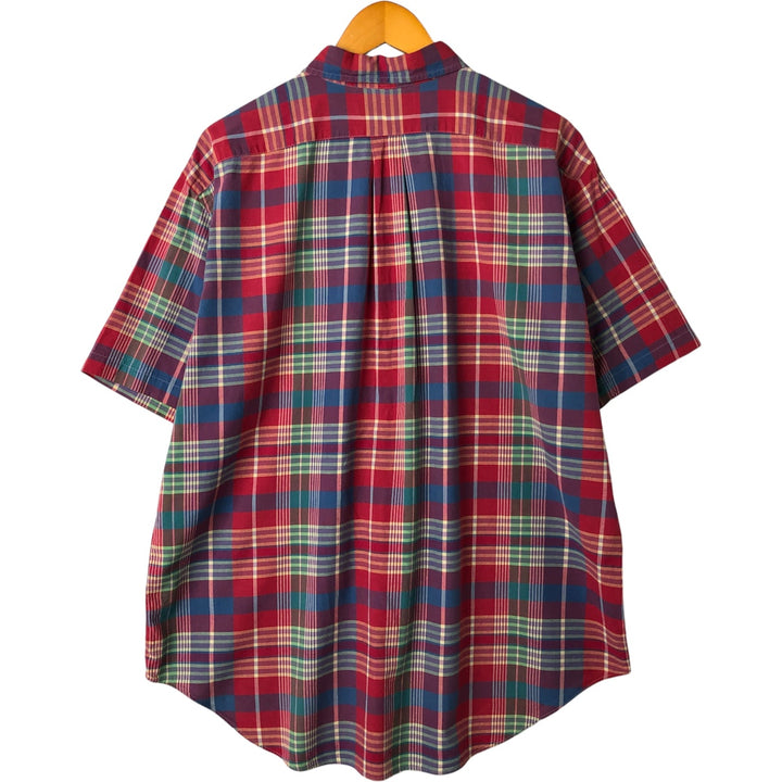 Ralph Lauren CLASSIC FIT Classic Fit Madras Check Short Sleeve Button Down Check Shirt Men's XXL cotton multicolor Vintage Second Hand