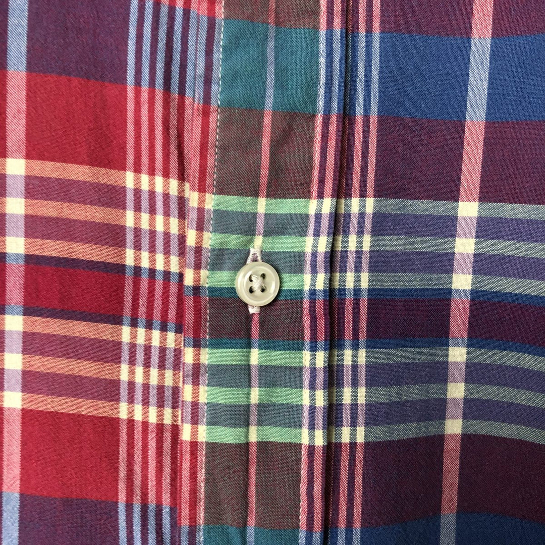 Ralph Lauren CLASSIC FIT Classic Fit Madras Check Short Sleeve Button Down Check Shirt Men's XXL cotton multicolor Vintage Second Hand