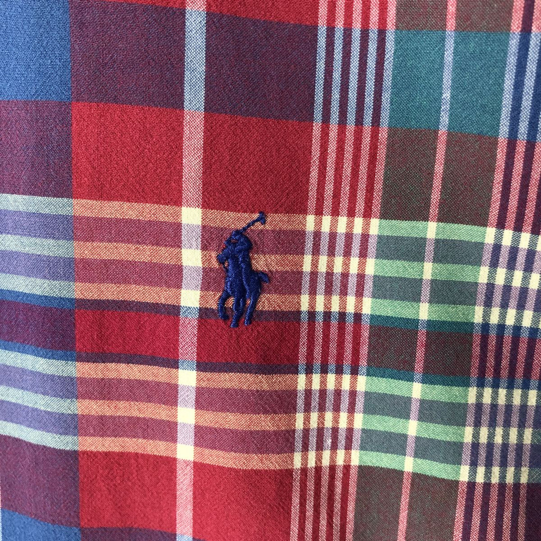 Ralph Lauren CLASSIC FIT Classic Fit Madras Check Short Sleeve Button Down Check Shirt Men's XXL cotton multicolor Vintage Second Hand