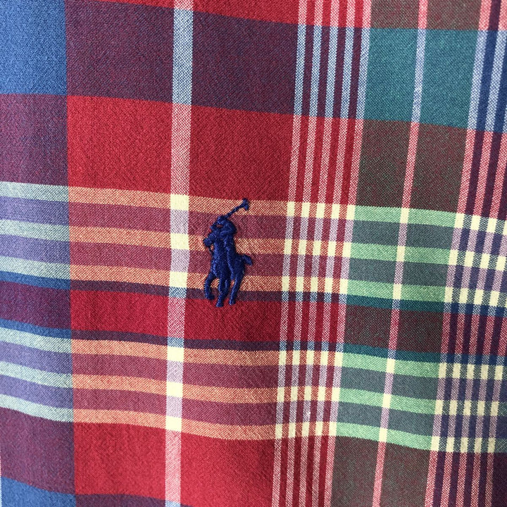 Ralph Lauren CLASSIC FIT Classic Fit Madras Check Short Sleeve Button Down Check Shirt Men's XXL cotton multicolor Vintage Second Hand