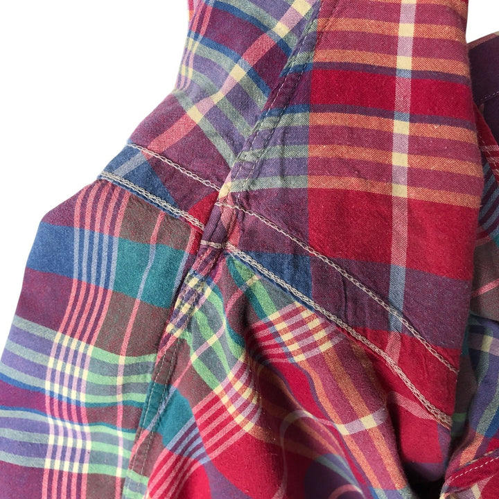 Ralph Lauren CLASSIC FIT Classic Fit Madras Check Short Sleeve Button Down Check Shirt Men's XXL cotton multicolor Vintage Second Hand