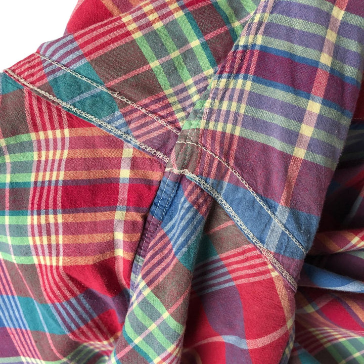 Ralph Lauren CLASSIC FIT Classic Fit Madras Check Short Sleeve Button Down Check Shirt Men's XXL cotton multicolor Vintage Second Hand