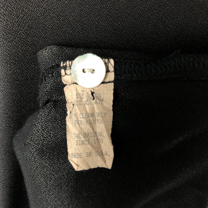 DA VINCI Open Collar Bowling Shirt Box Shirt Made in USA Men's XL Rayon black type Vintage Second Hand