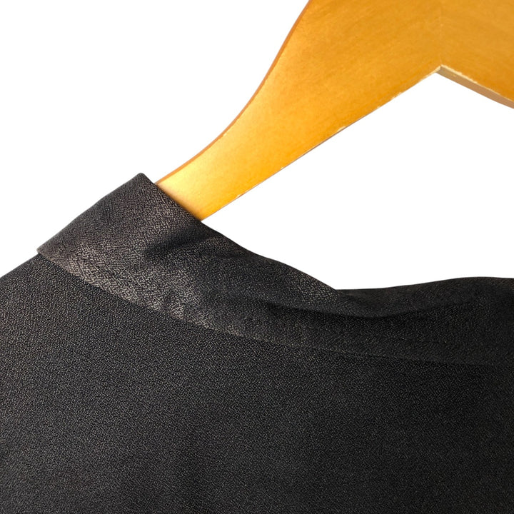 DA VINCI Open Collar Bowling Shirt Box Shirt Made in USA Men's XL Rayon black type Vintage Second Hand