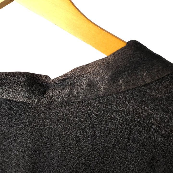 DA VINCI Open Collar Bowling Shirt Box Shirt Made in USA Men's XL Rayon black type Vintage Second Hand