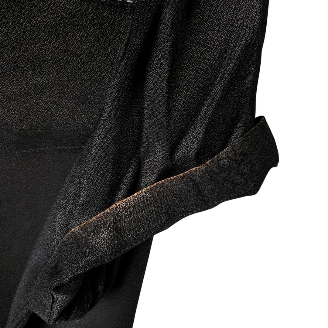 DA VINCI Open Collar Bowling Shirt Box Shirt Made in USA Men's XL Rayon black type Vintage Second Hand