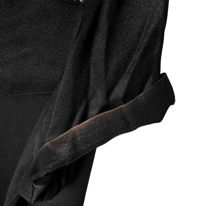 DA VINCI Open Collar Bowling Shirt Box Shirt Made in USA Men's XL Rayon black type Vintage Second Hand