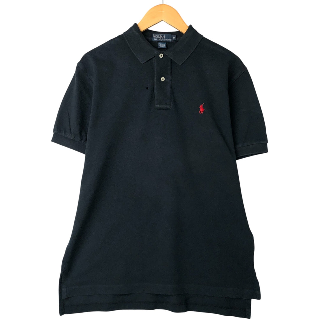 Ralph Lauren POLO by Ralph Lauren short sleeve polo shirt, men's size M cotton navy blue type Vintage Second Hand