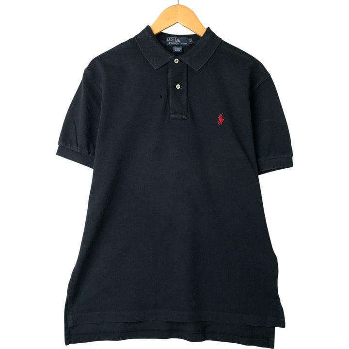 Ralph Lauren POLO by Ralph Lauren short sleeve polo shirt, men's size M cotton navy blue type Vintage Second Hand