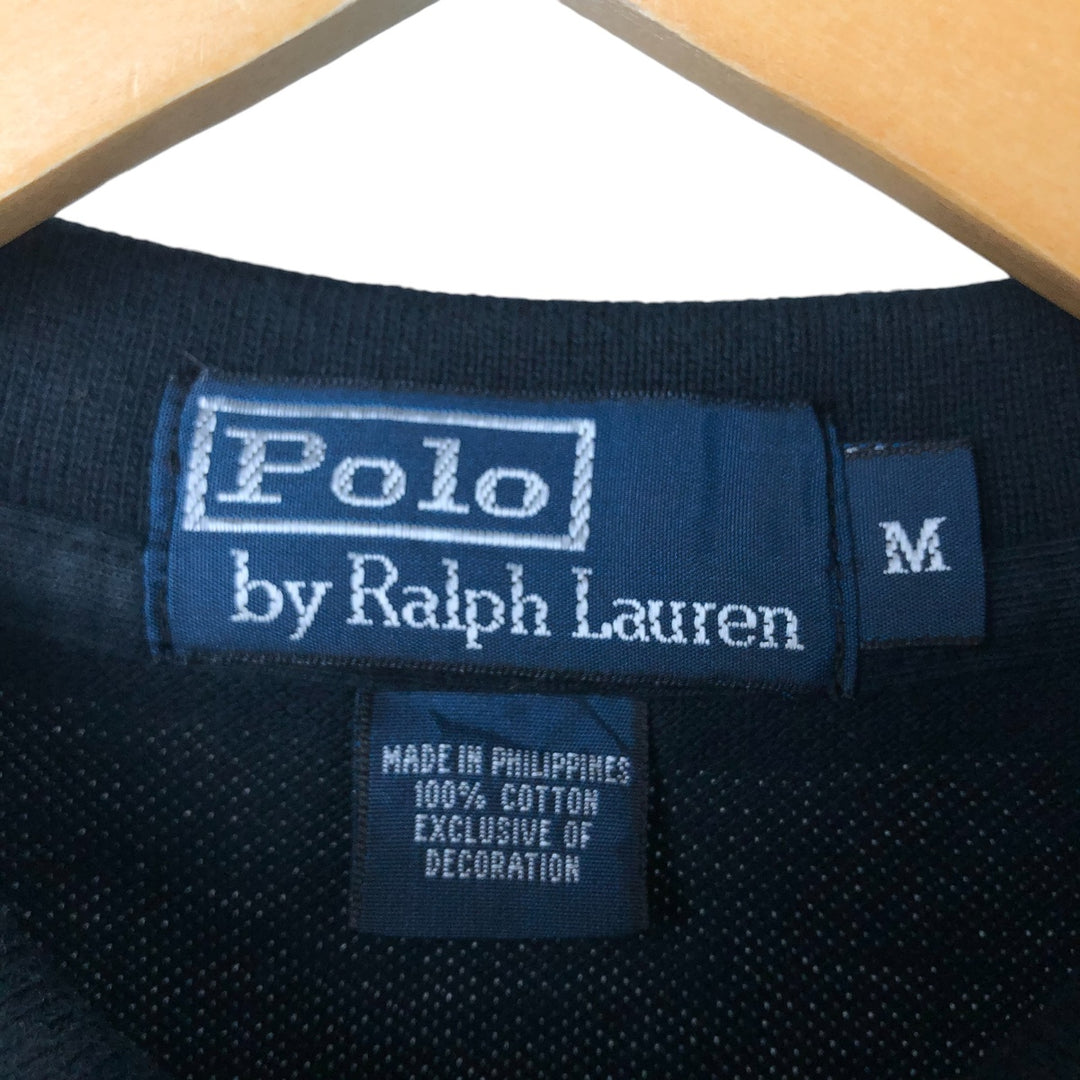 Ralph Lauren POLO by Ralph Lauren short sleeve polo shirt, men's size M cotton navy blue type Vintage Second Hand