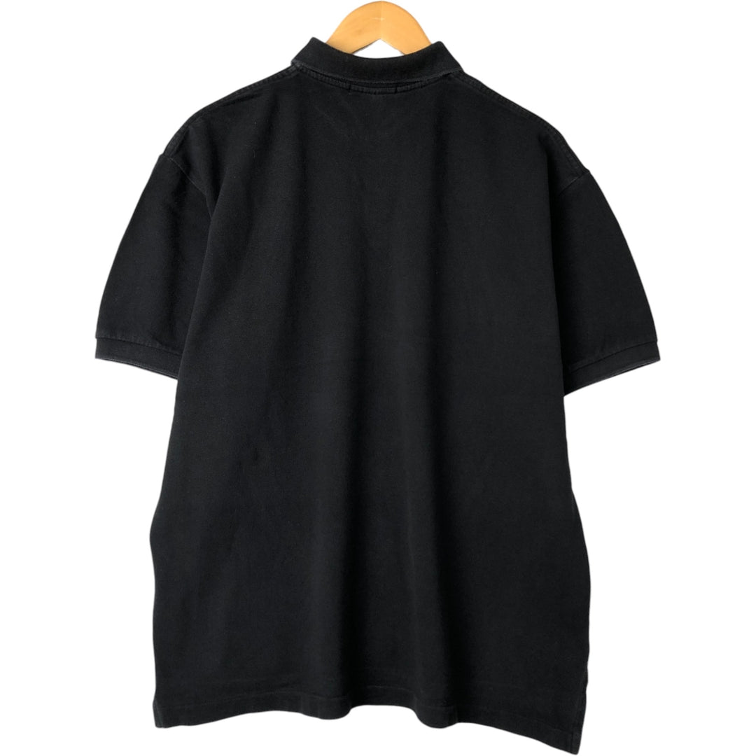 Ralph Lauren POLO by Ralph Lauren CUSTOM FIT short sleeve polo shirt, men's XL size cotton black type Vintage Second Hand