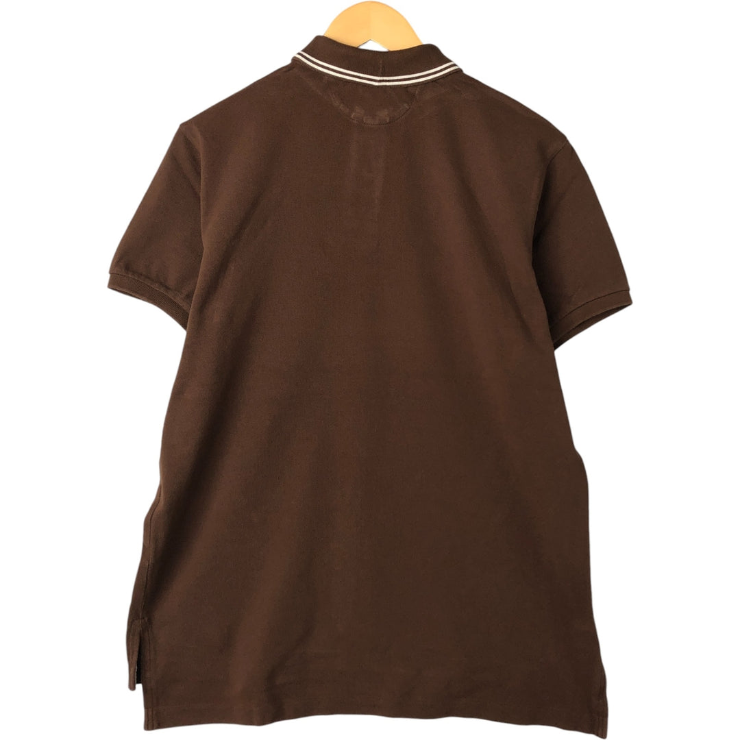 Ralph Lauren POLO by Ralph Lauren CUSTOM FIT short sleeve polo shirt, men's size L cotton brown type Vintage Second Hand