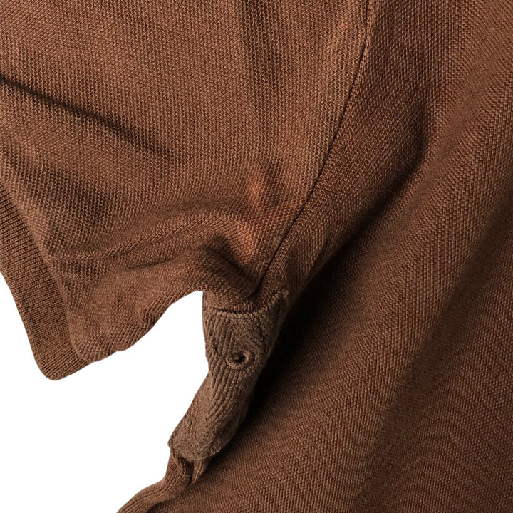 Ralph Lauren POLO by Ralph Lauren CUSTOM FIT short sleeve polo shirt, men's size L cotton brown type Vintage Second Hand