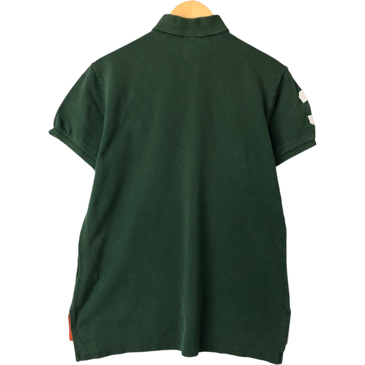 Ralph Lauren POLO by Ralph Lauren CUSTOM FIT Big Pony Short Sleeve Polo Shirt Men's M size cotton green type Vintage Second Hand