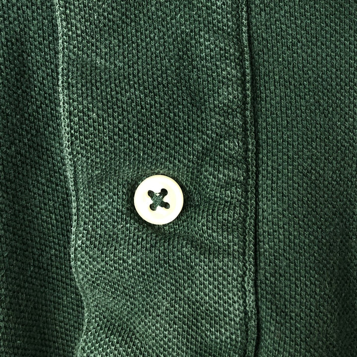 Ralph Lauren POLO by Ralph Lauren CUSTOM FIT Big Pony Short Sleeve Polo Shirt Men's M size cotton green type Vintage Second Hand