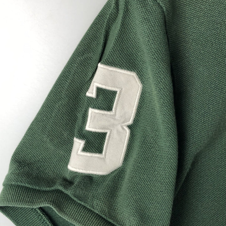 Ralph Lauren POLO by Ralph Lauren CUSTOM FIT Big Pony Short Sleeve Polo Shirt Men's M size cotton green type Vintage Second Hand