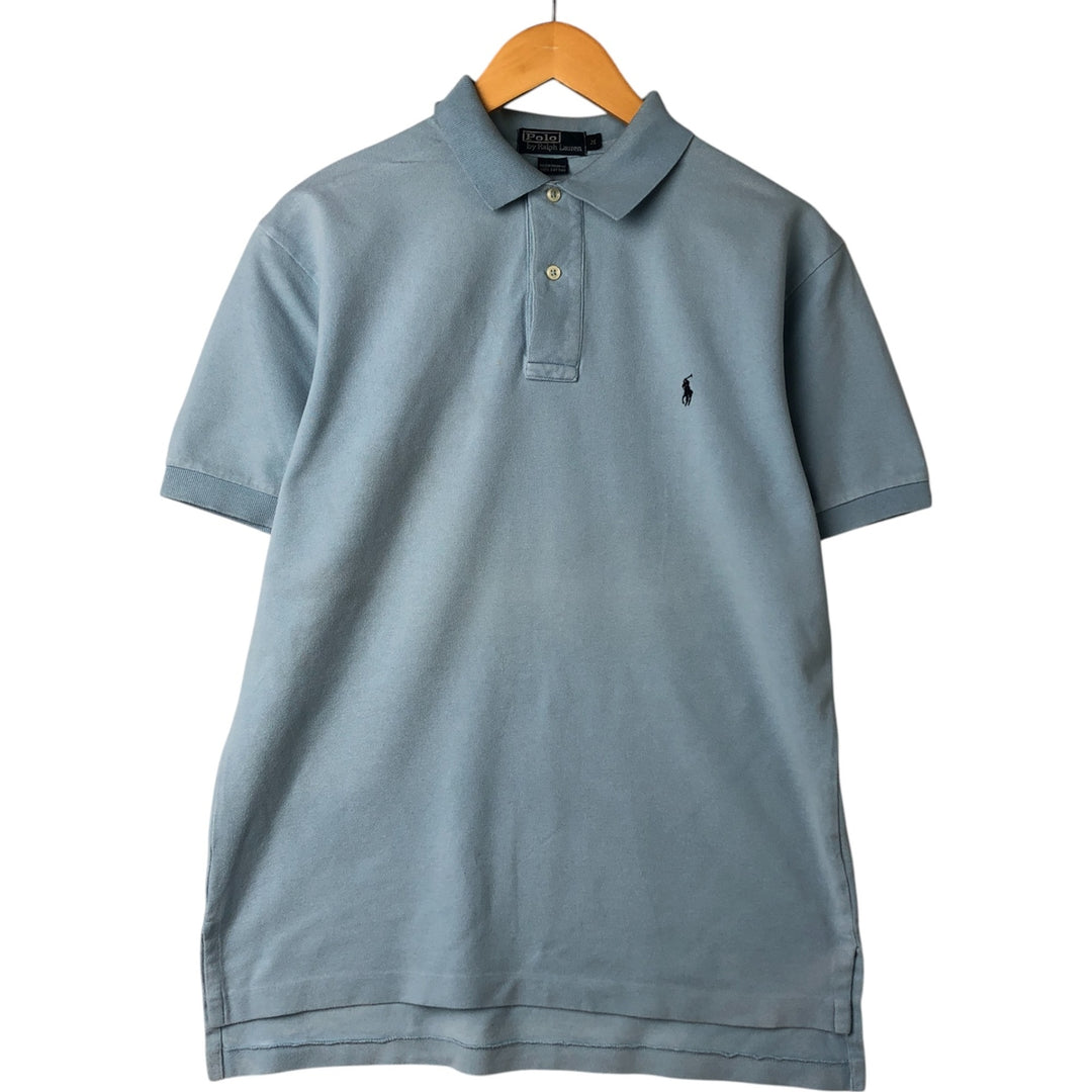Ralph Lauren POLO by Ralph Lauren short sleeve polo shirt, men's size M cotton Blue type light blue Vintage Second Hand