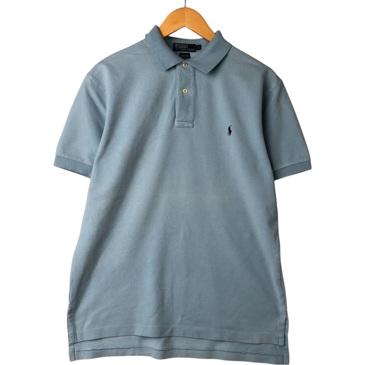 Ralph Lauren POLO by Ralph Lauren short sleeve polo shirt, men's size M cotton Blue type light blue Vintage Second Hand