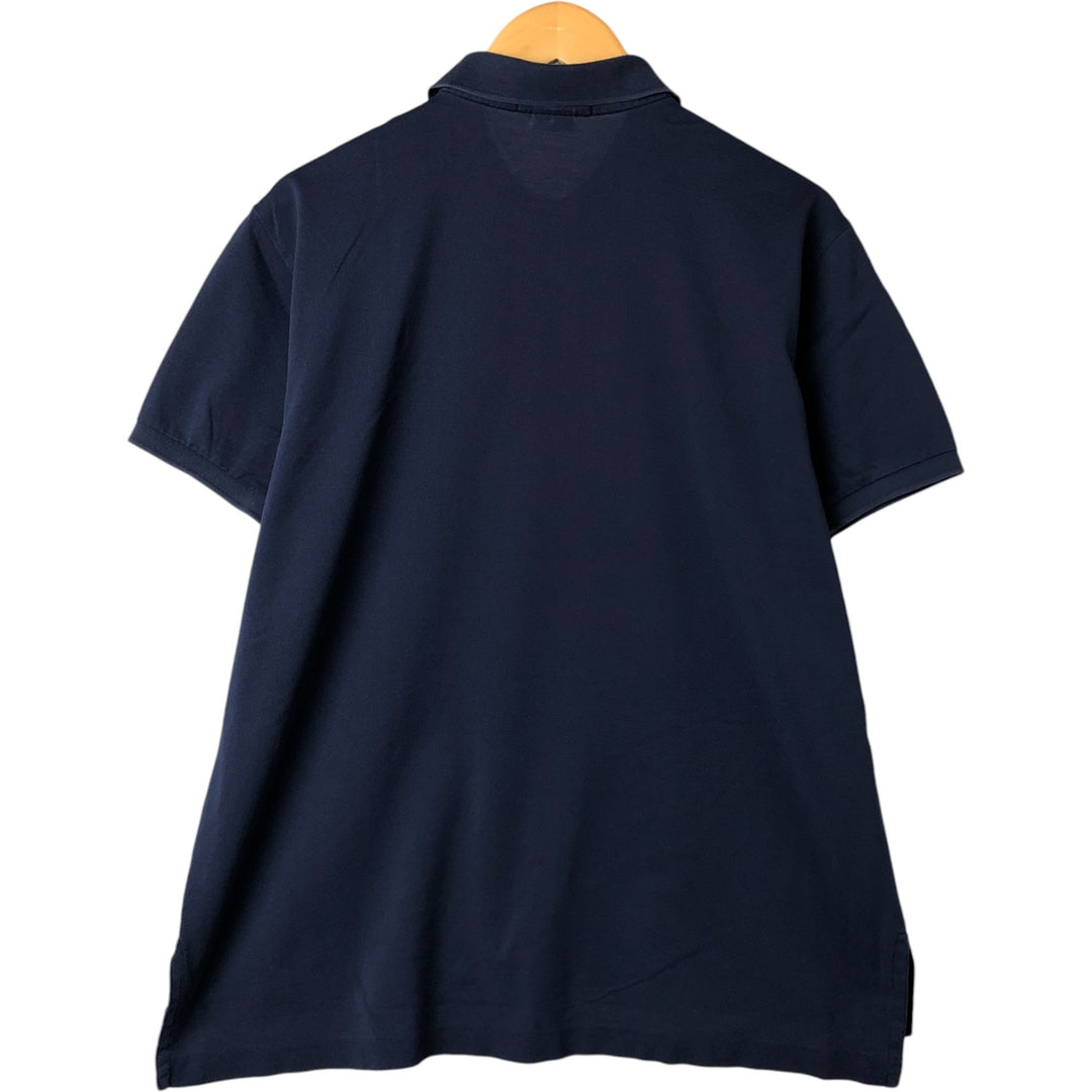Ralph Lauren POLO by Ralph Lauren CUSTOM FIT short sleeve polo shirt, men's XL size cotton navy blue type Vintage Second Hand
