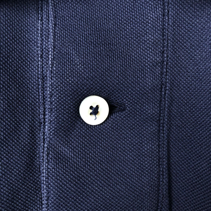 Ralph Lauren POLO by Ralph Lauren CUSTOM FIT short sleeve polo shirt, men's XL size cotton navy blue type Vintage Second Hand