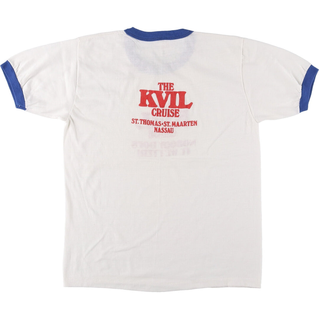 90'S SPORTSWEAR Ringer T-shirt, Made in USA, Men's L size, Vintage cotton white type Vintage Second Hand