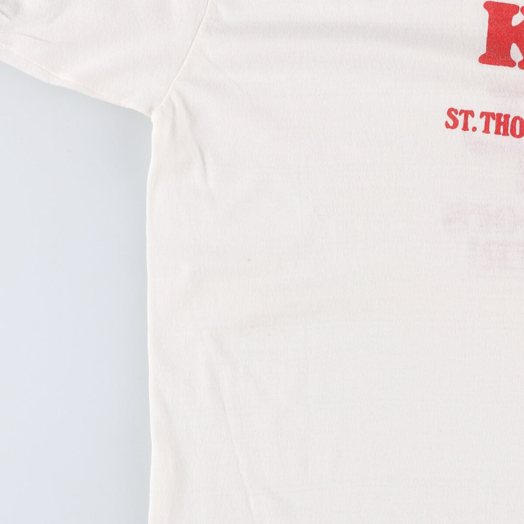 90'S SPORTSWEAR Ringer T-shirt, Made in USA, Men's L size, Vintage cotton white type Vintage Second Hand