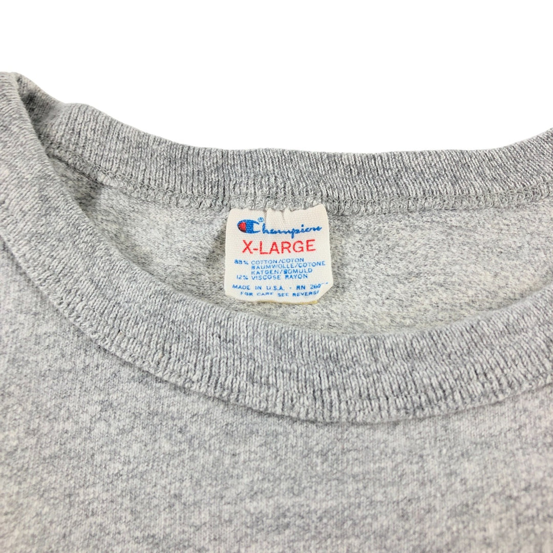 80'S Champion Tricot Tag Sport Print T-Shirt Made in USA Men's XL Vintage cotton gray type Vintage Second Hand