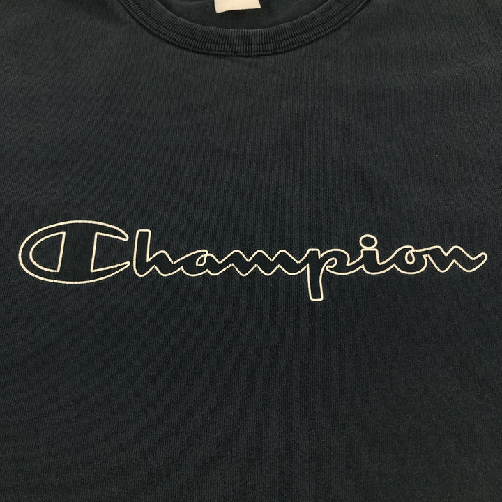 90'S Champion Authentic Athletic Apparel Logo Print T-Shirt Made in USA Men's Size L Vintage cotton Green type dark green Vintage Second Hand