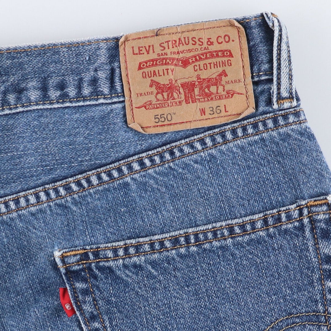 Levi's 550 Relaxed Fit Denim Shorts, Men's Size W36 cotton blue type Vintage Second Hand