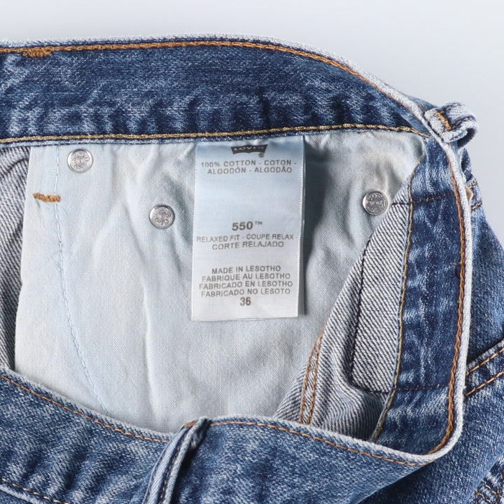 Levi's 550 Relaxed Fit Denim Shorts, Men's Size W36 cotton blue type Vintage Second Hand
