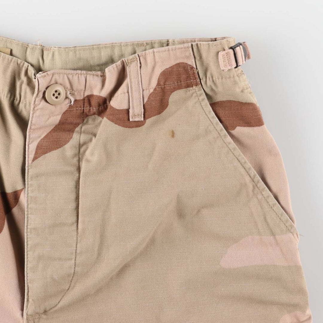00'S US military genuine camouflage Pattern 3C desert camo military cargo pants combat pants made in USA SMALL-LONG men's w30 equivalent Nylon Khaki type beige Vintage Second Hand