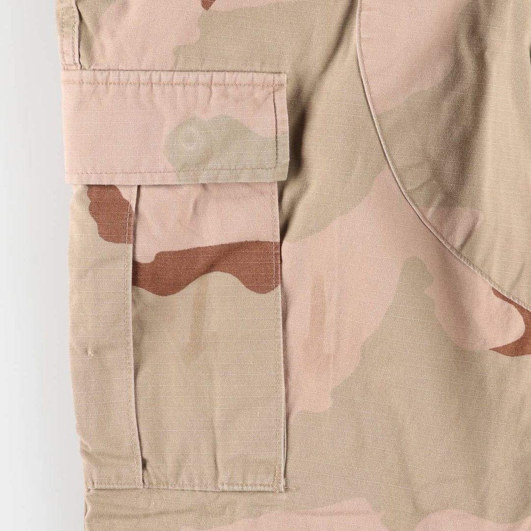 00'S US military genuine camouflage Pattern 3C desert camo military cargo pants combat pants made in USA SMALL-LONG men's w30 equivalent Nylon Khaki type beige Vintage Second Hand