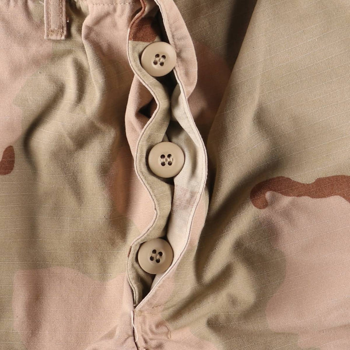 00'S US military genuine camouflage Pattern 3C desert camo military cargo pants combat pants made in USA SMALL-LONG men's w30 equivalent Nylon Khaki type beige Vintage Second Hand