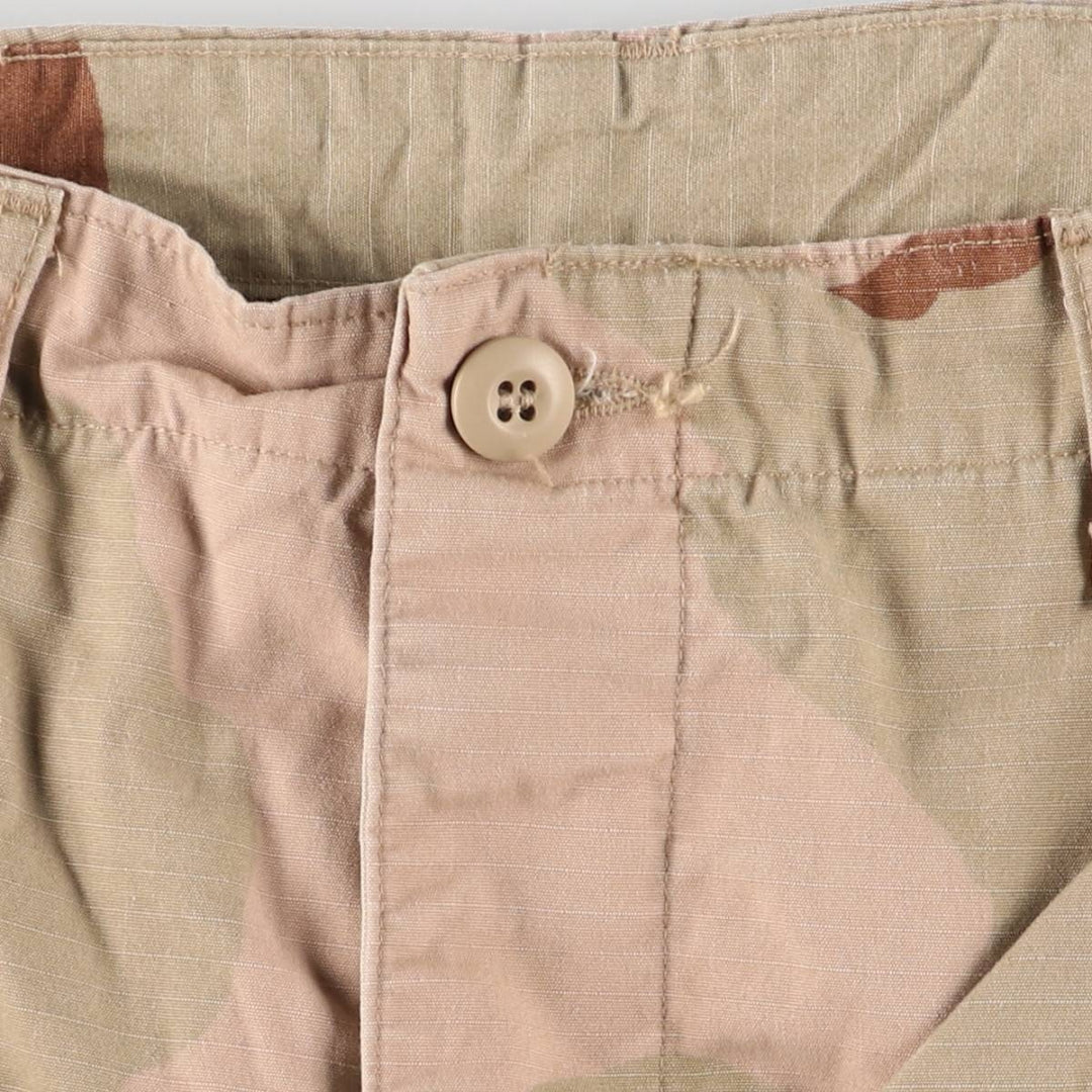 00'S US military genuine camouflage Pattern 3C desert camo military cargo pants combat pants made in USA SMALL-LONG men's w30 equivalent Nylon Khaki type beige Vintage Second Hand