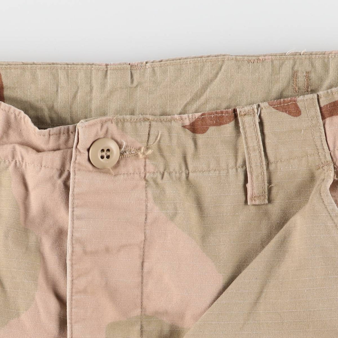 00'S US military genuine camouflage Pattern 3C desert camo military cargo pants combat pants made in USA SMALL-LONG men's w30 equivalent Nylon Khaki type beige Vintage Second Hand