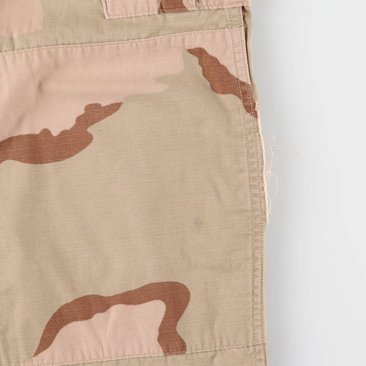 00'S US military genuine camouflage Pattern 3C desert camo military cargo pants combat pants made in USA SMALL-LONG men's w30 equivalent Nylon Khaki type beige Vintage Second Hand