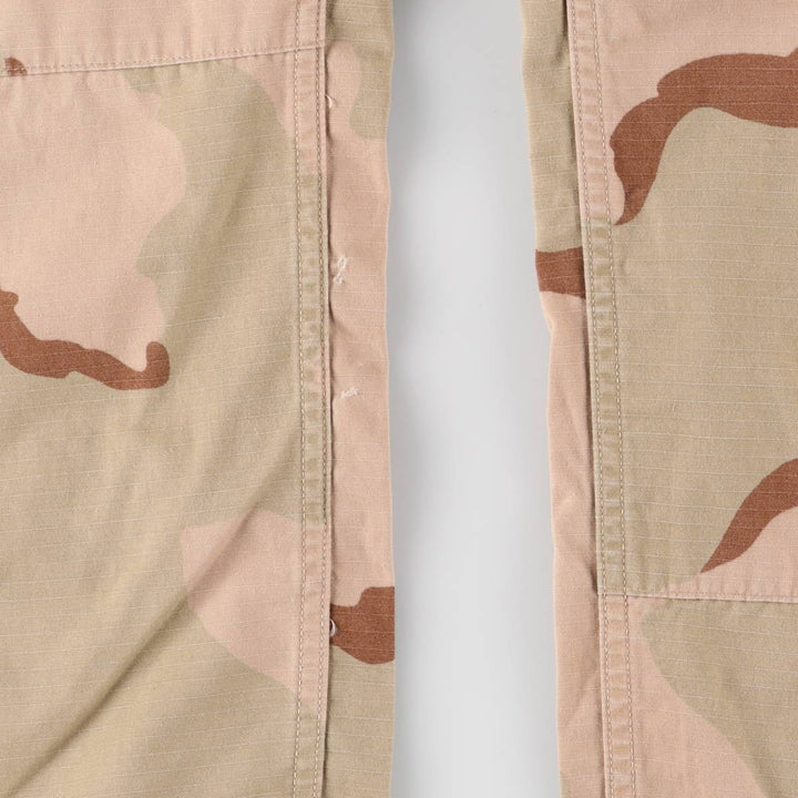 00'S US military genuine camouflage Pattern 3C desert camo military cargo pants combat pants made in USA SMALL-LONG men's w30 equivalent Nylon Khaki type beige Vintage Second Hand