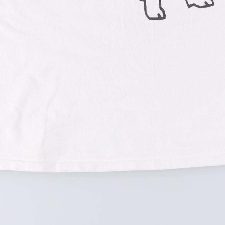 90'S BIG DOGS Dog Print T-Shirt, Men's XL Size, Vintage cotton white type Vintage Second Hand