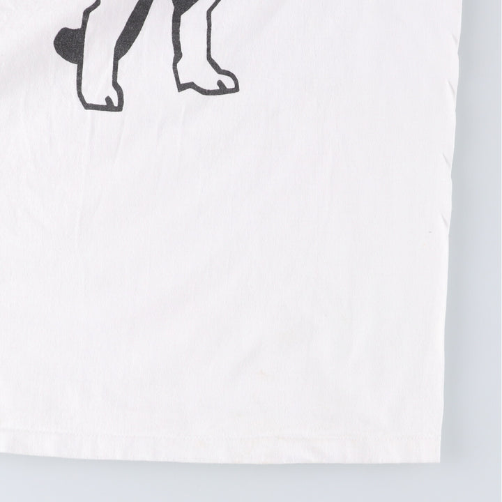 90'S BIG DOGS Dog Print T-Shirt, Men's XL Size, Vintage cotton white type Vintage Second Hand