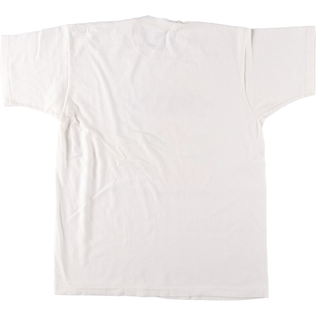 90'S Fruit of the Loom IMPORTED BEER Iguana Pattern Advertising T-shirt Made in USA Men's XL Vintage cotton white type Vintage Second Hand