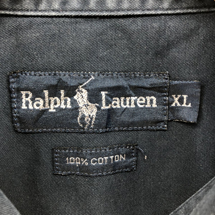 Ralph Lauren long sleeve cotton shirt, men's XL size cotton Indigo Vintage Second Hand