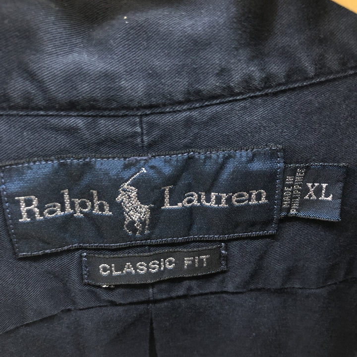 Ralph Lauren Classic Fit Long Sleeve Button Down Shirt Men's XL cotton Indigo Vintage Second Hand