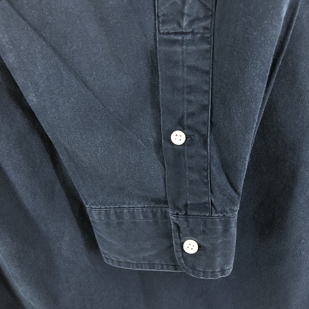 Ralph Lauren Classic Fit Long Sleeve Button Down Shirt Men's XL cotton Indigo Vintage Second Hand
