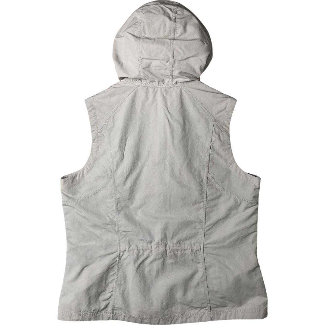 Eddie Bauer Hoodie Nylon Vest Women's Size L Nylon gray type Vintage Second Hand