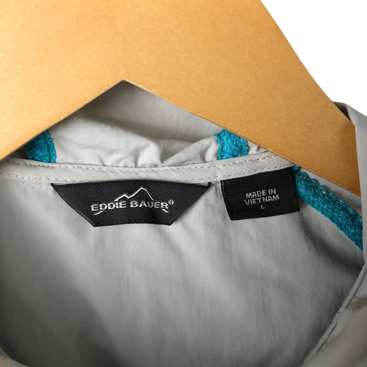 Eddie Bauer Hoodie Nylon Vest Women's Size L Nylon gray type Vintage Second Hand