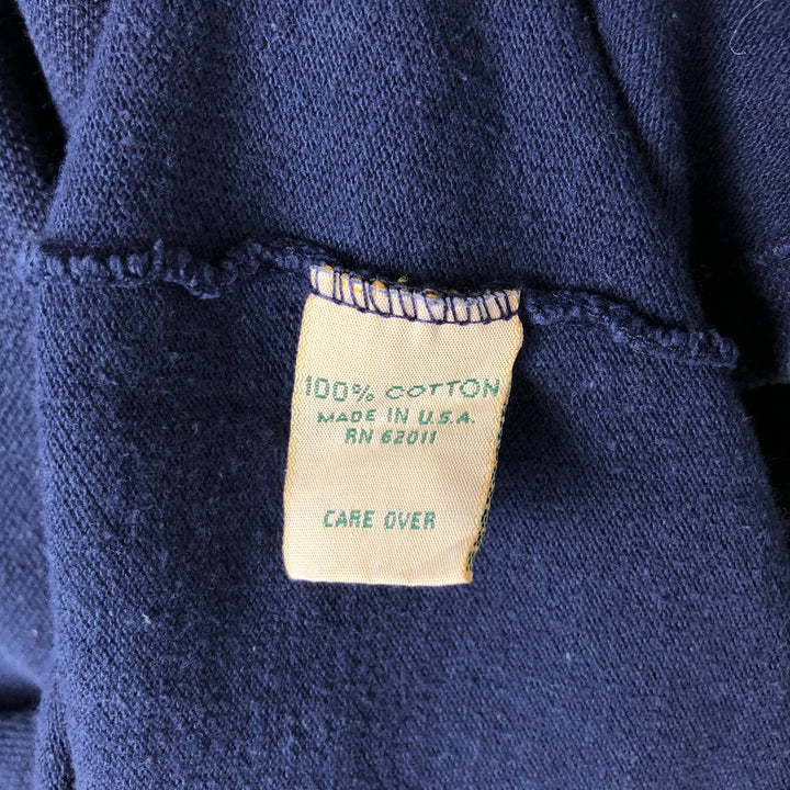 90'S J.Crew short sleeve polo shirt, made in USA, men's size S, vintage cotton navy blue type Vintage Second Hand