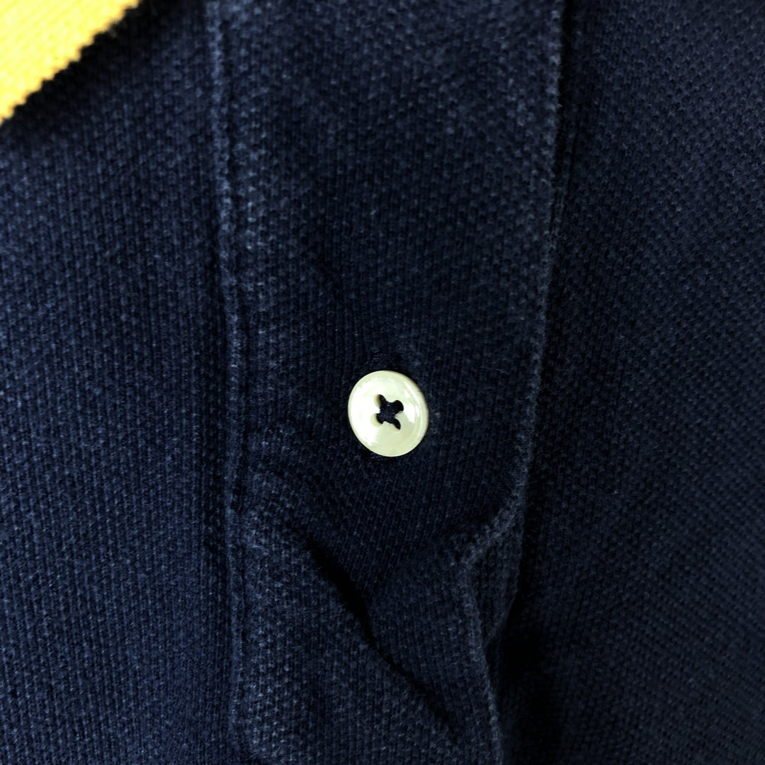 90'S J.Crew short sleeve polo shirt, made in USA, men's size S, vintage cotton navy blue type Vintage Second Hand