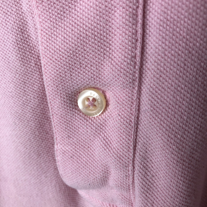Ralph Lauren Classic Fit Short Sleeve Polo Shirt Women's XL cotton pink type Vintage Second Hand